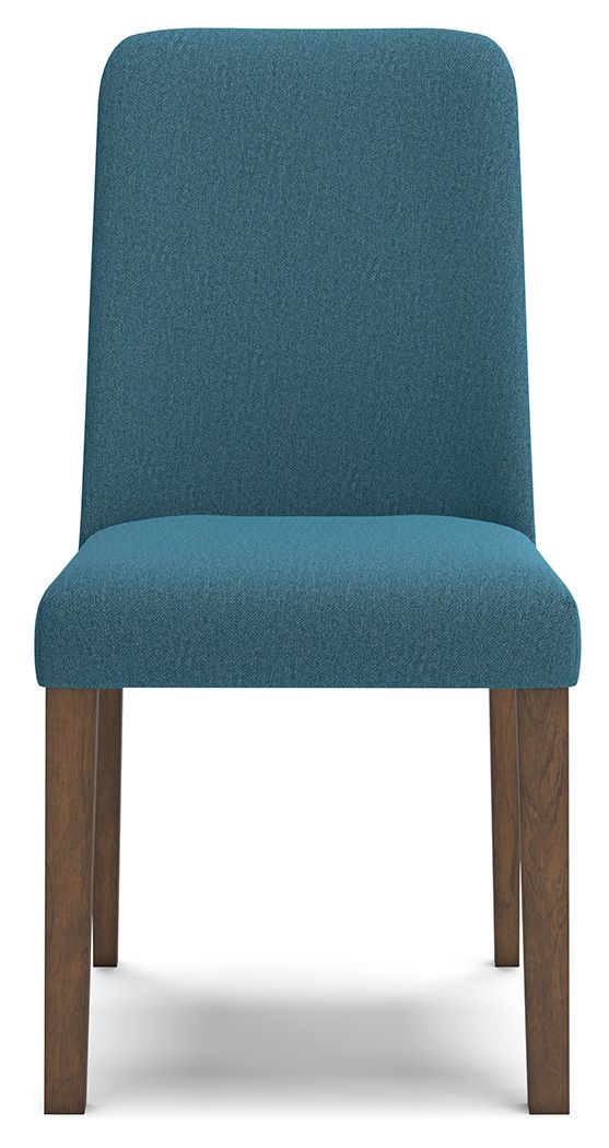 Lyncott - Dining Uph Side Chair (Set of 2) - Blue / Brown