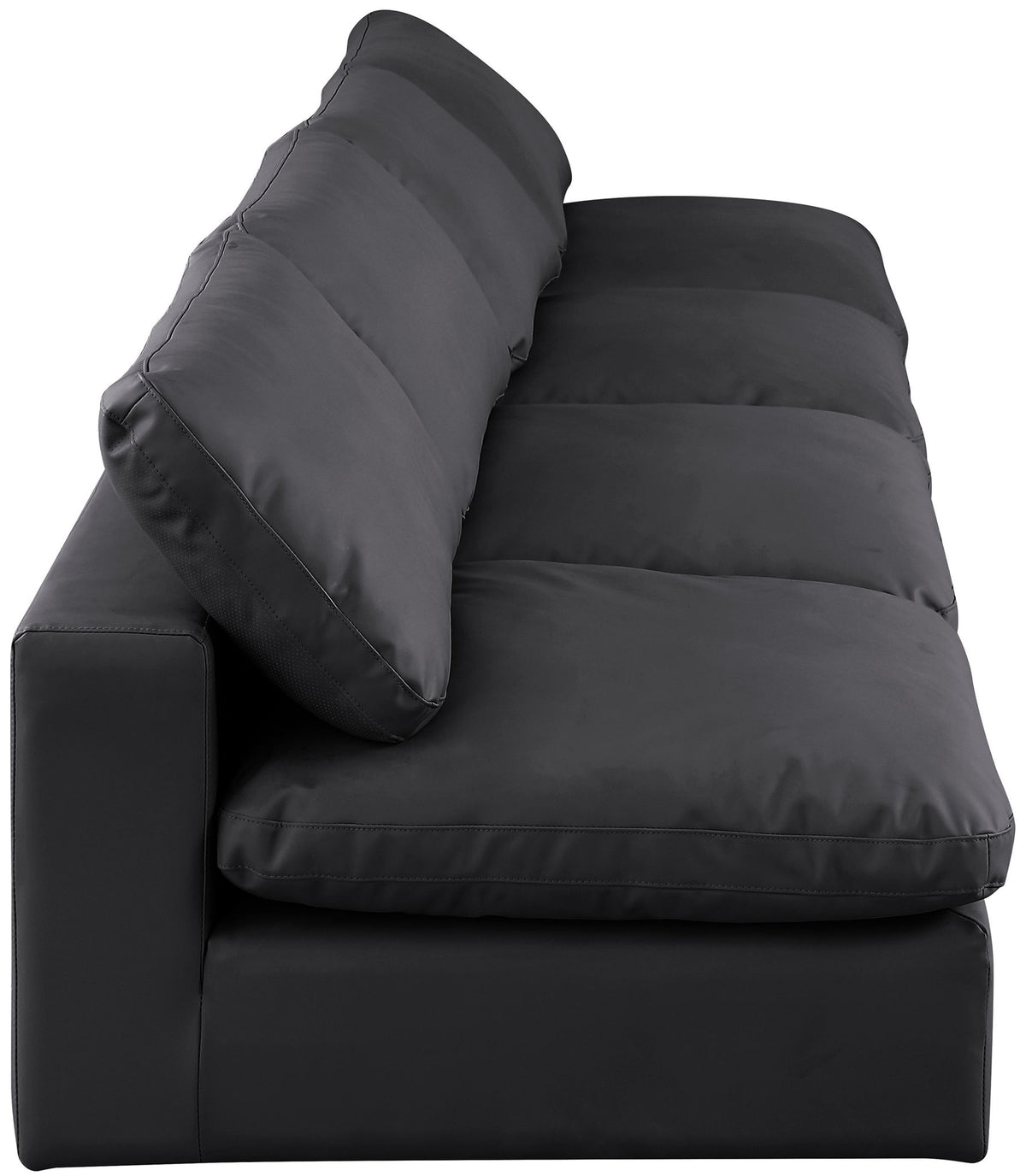 Comfy - Faux Leather Modular Armless Sofa 4 Seats