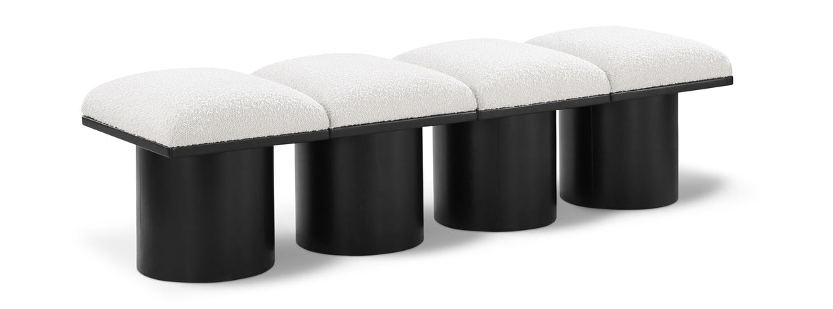 Pavilion - 4 Piece Modular Bench With Black Base