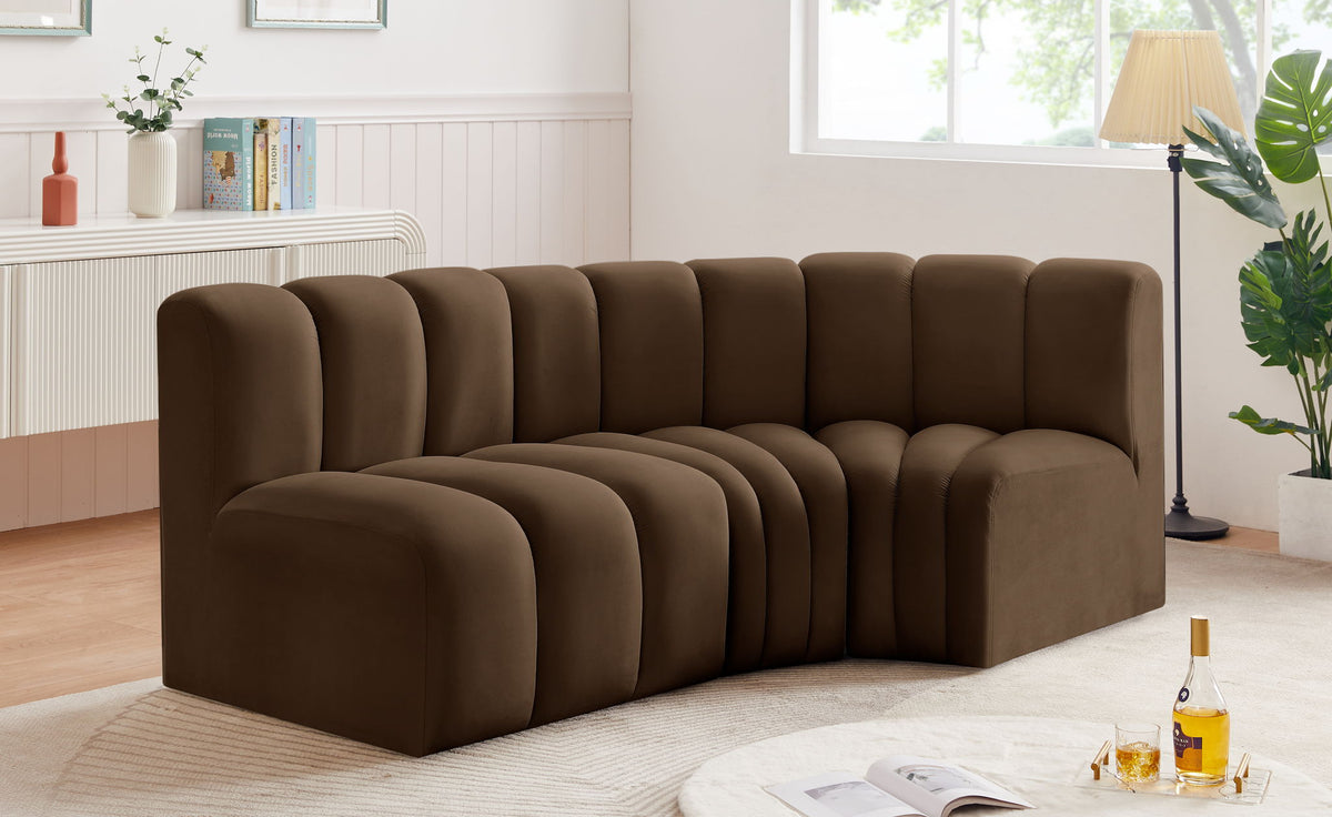Arc - Velvet 3 Piece Sofa