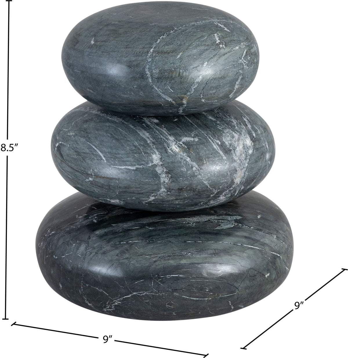Pumpkin - 3 Piece Marble Decorative Object