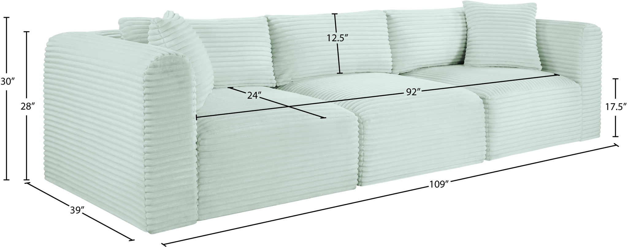 Shaggy - 3 Seat Modular Sofa