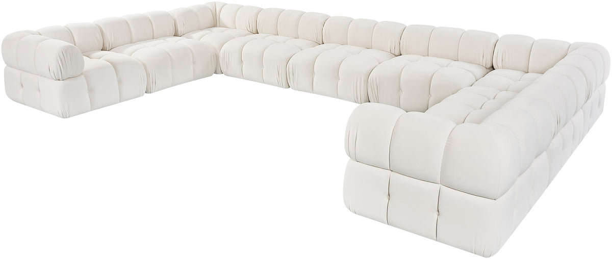 Orin - Velvet Performance Fabric Upholstered 9 Piece Sectional