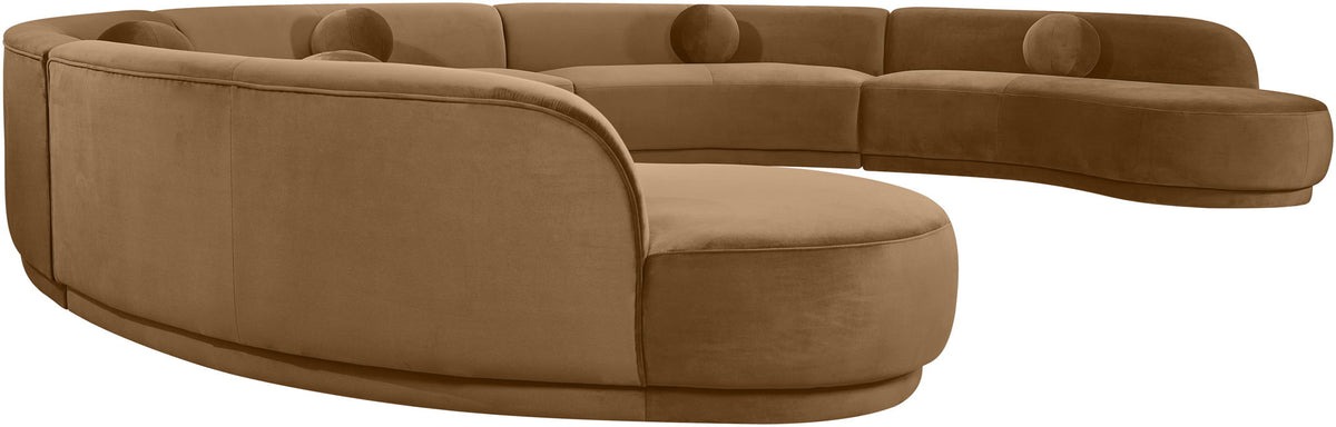 Avra - 192" Velvet Performance Fabric Upholstered Sectional