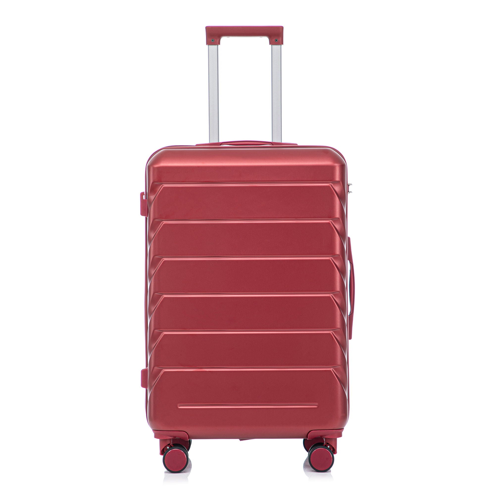 Hard Shell Luggage With Scratch Resistant Surface, 4 Wheels, Combination Lock & Side Hooks