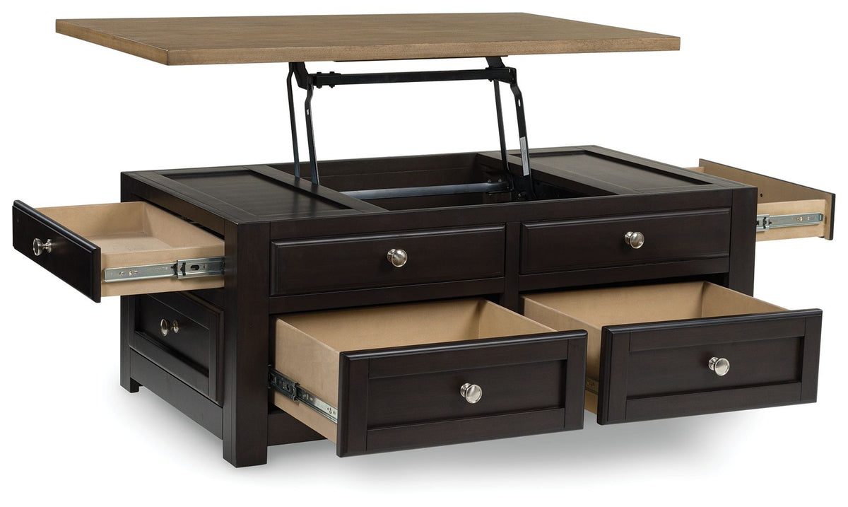 Drazmine - Lift Top Cocktail Table - Brown