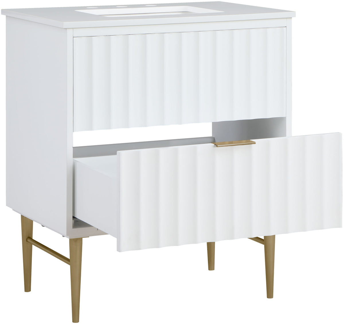 Modernist - Bathroom Vanity With Gold Legs