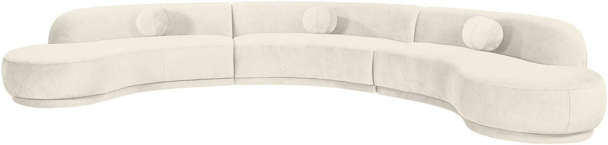 Avra - 177.5" Velvet Performance Fabric Upholstered Sectional