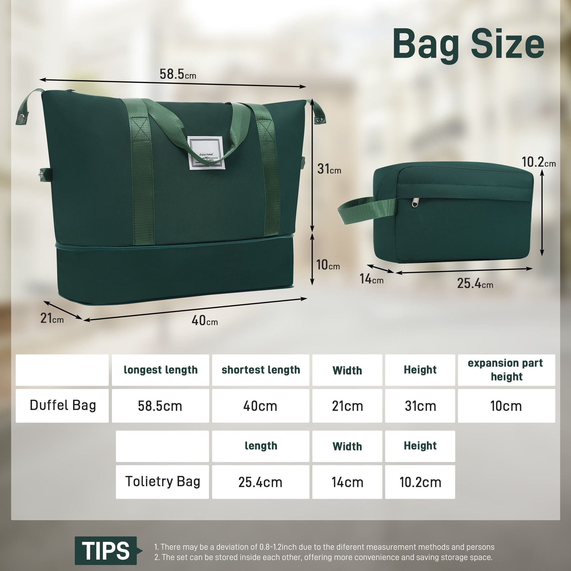 Hardshell Luggage Set 6 Piece With Duffel & Toiletry Bag