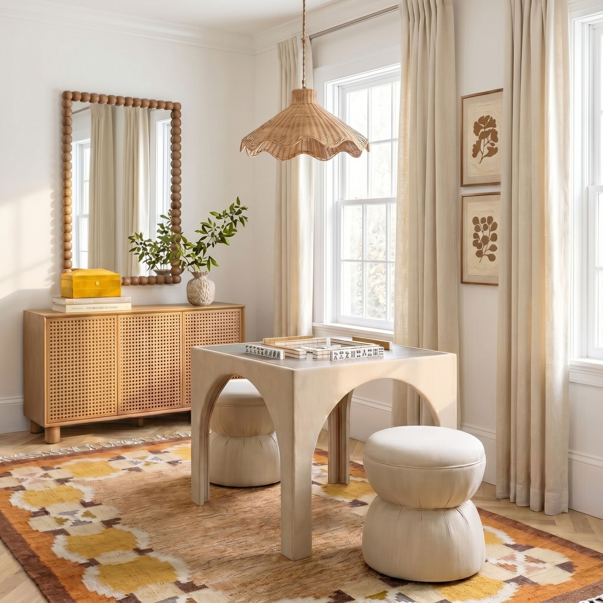 Tomlin - Gaming Ruched Ottoman
