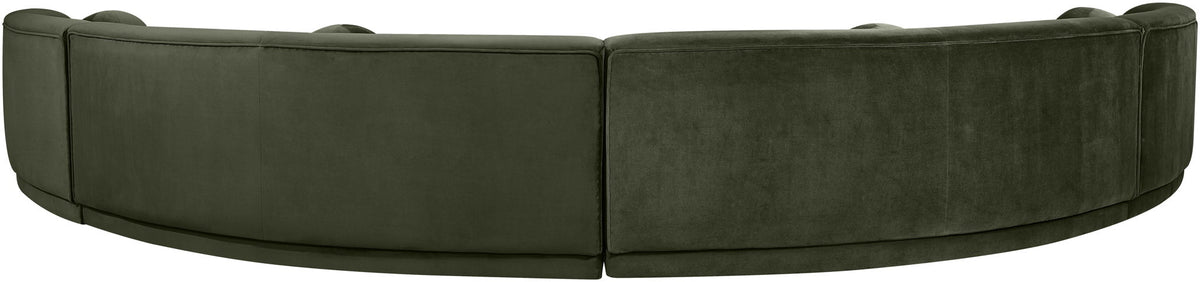 Avra - 189" Velvet Performance Fabric Upholstered Sectional