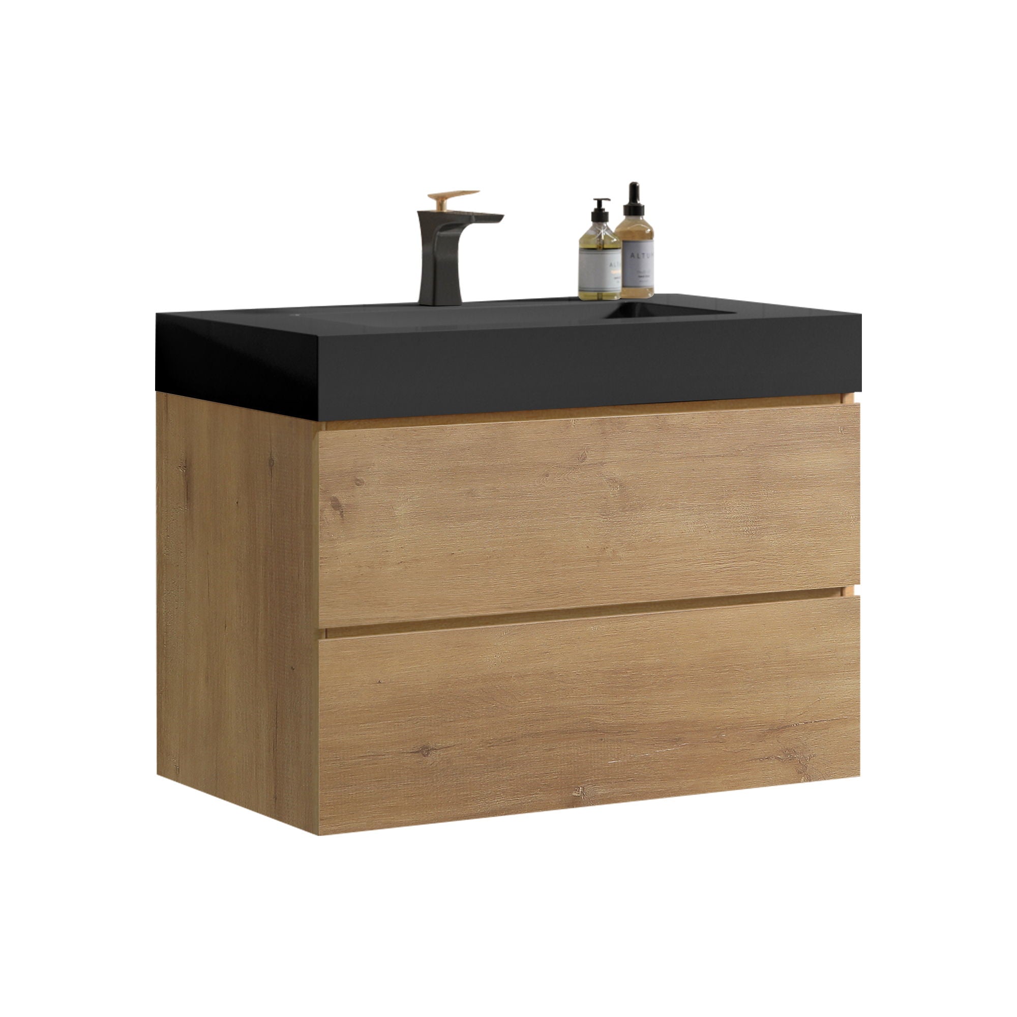 Alice - Bathroom Vanity With Sink, Large Storage, Wall Mounted