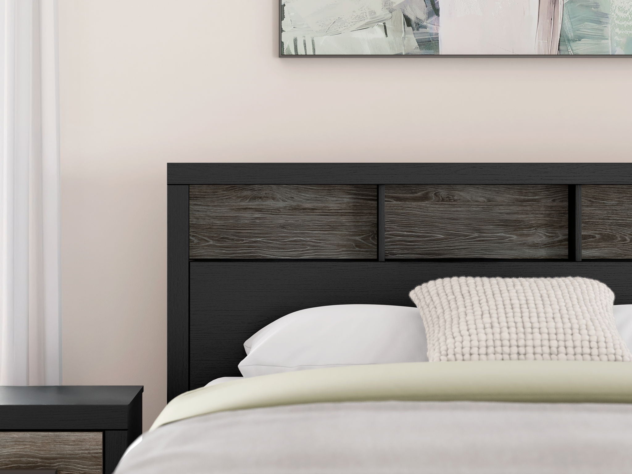 Broachmyn - Lighted Bookcase Panel Bed