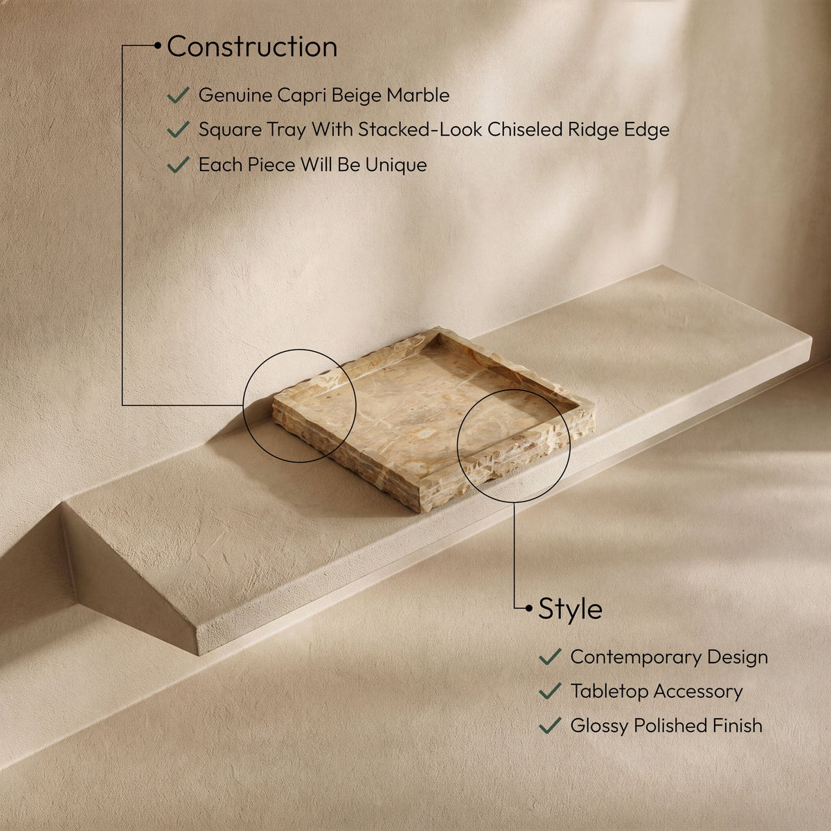 Chambers - Genuine Marble Tray