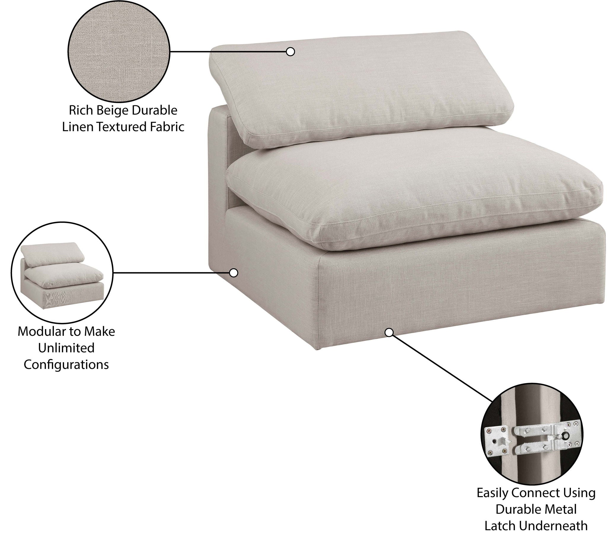 Comfy - Linen Armless Chair