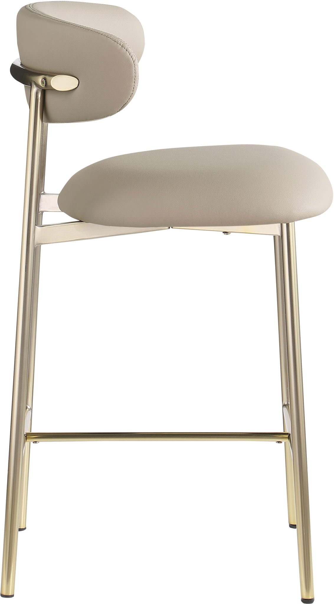 Lupita - Counter Stool With Brushed Gold Frame (Set of 2)