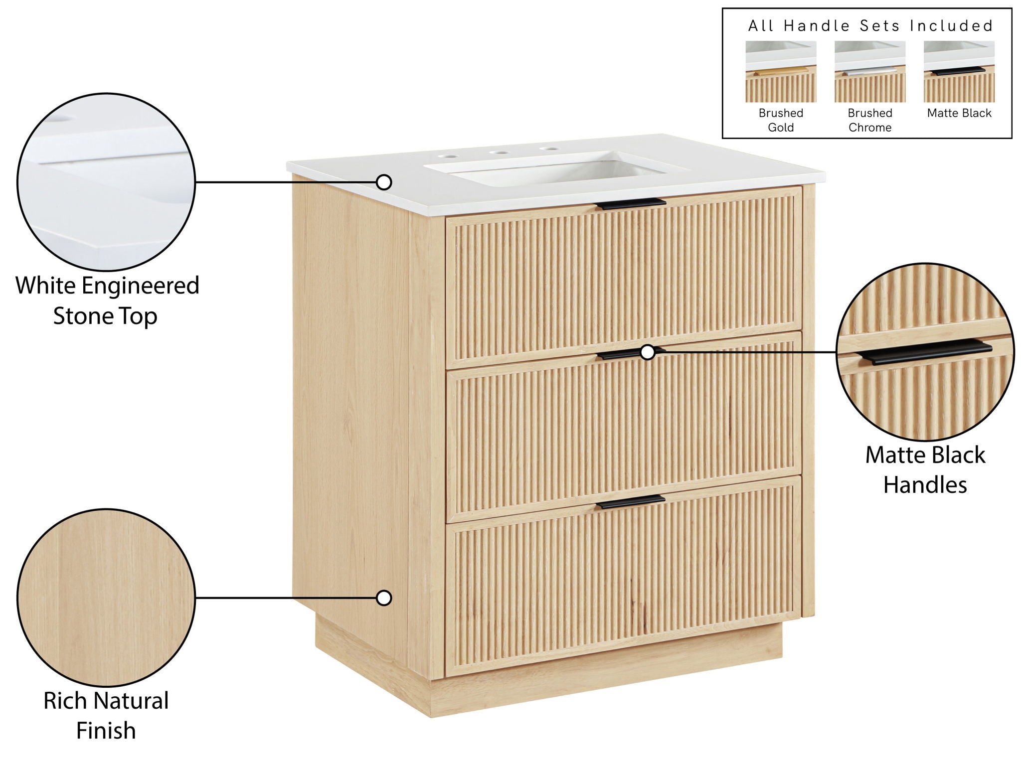 Willard - Engineered Stone And Solid Wood Bathroom Vanity