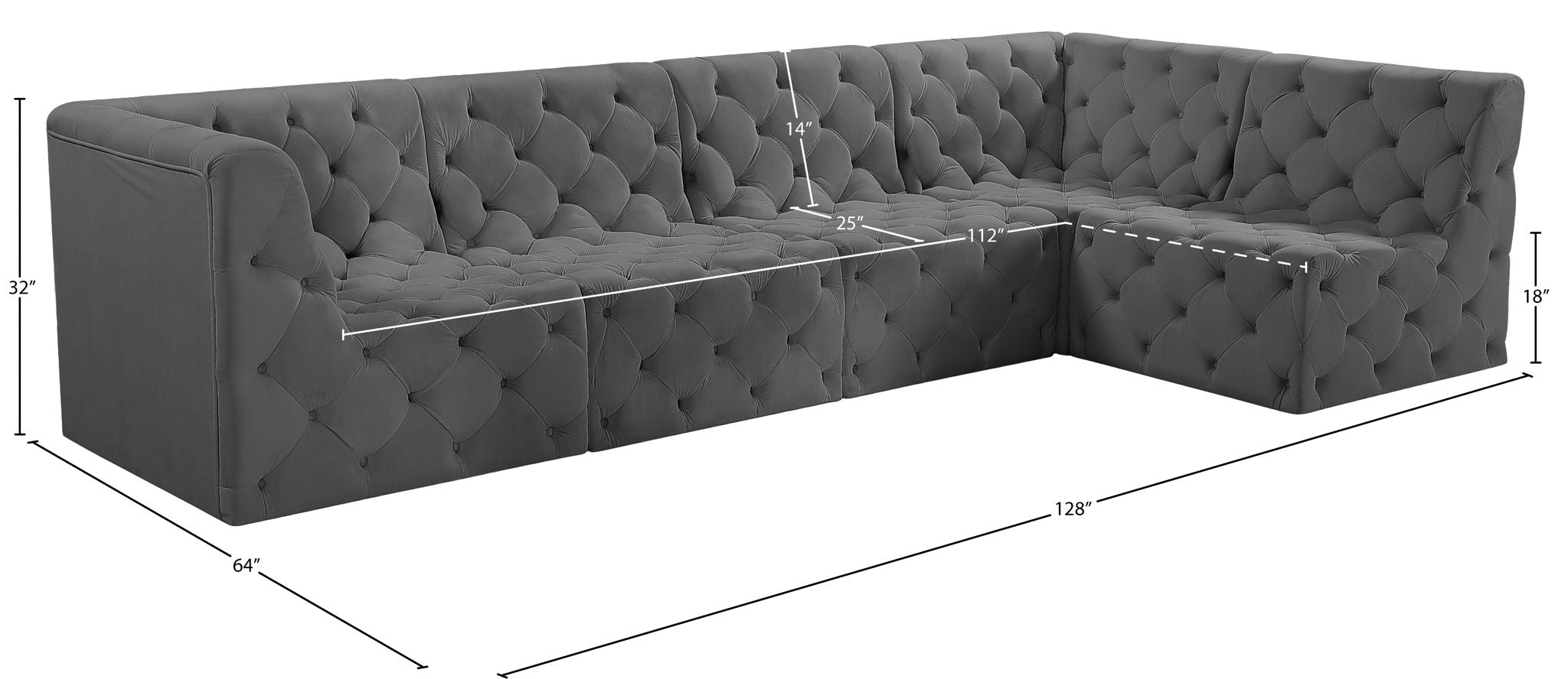 Tuft - 5 Piece Modular Sectional