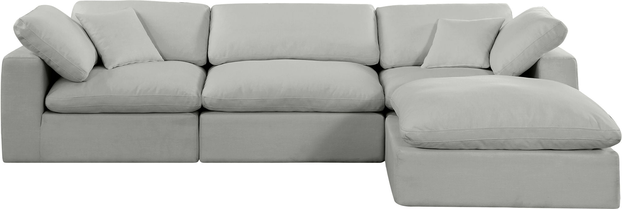 Comfy - 4 Piece Linen Fabric Modular Sectional With Chaise