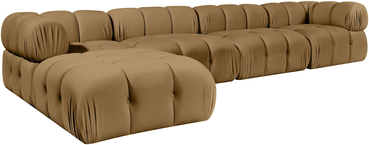 Orin - Fabric Velvet 5 Piece Modular Sectional