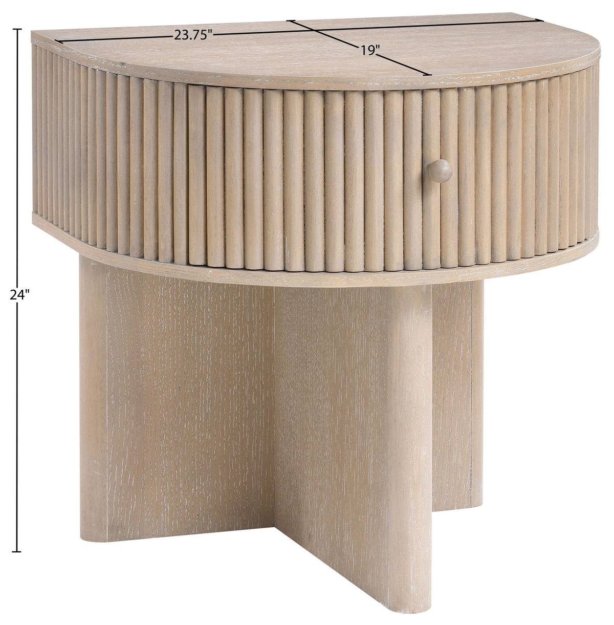 Cortland - Acacia Veneer And Solid Wood Night Stand