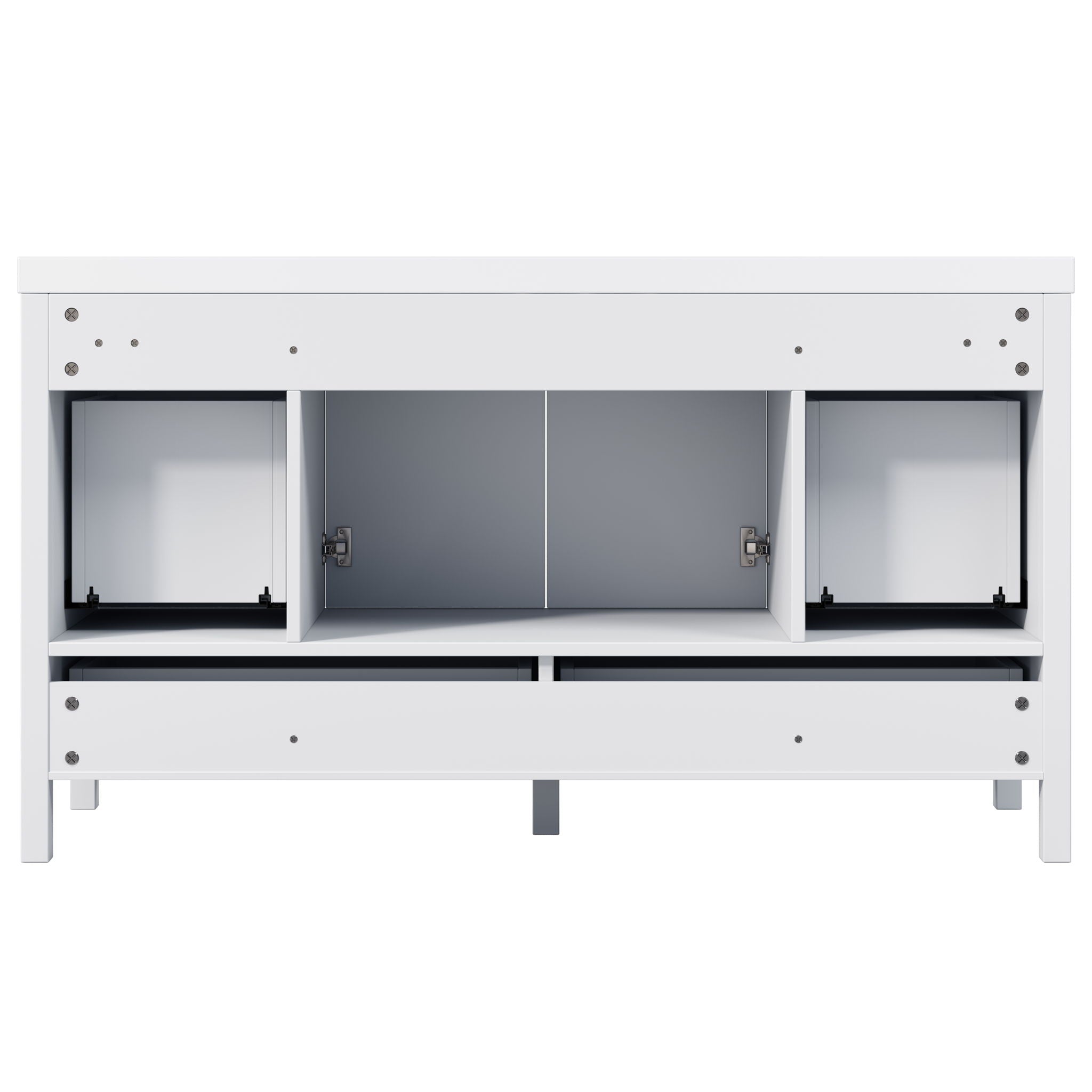 Bathroom Vanity With Separate Sink, Soft Close Doors And 4 Drawers