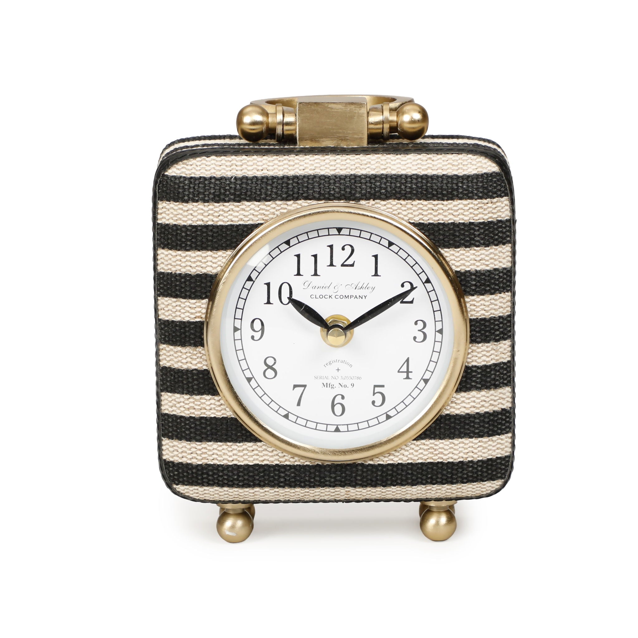 Mona - Striped Contract-Grade Standing Accent Clock - Black