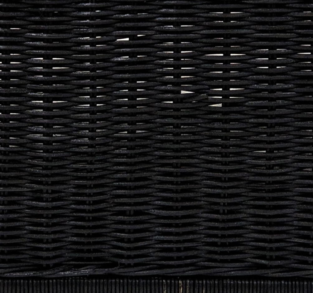 Poppy - Rattan Small Pet Bed - Black