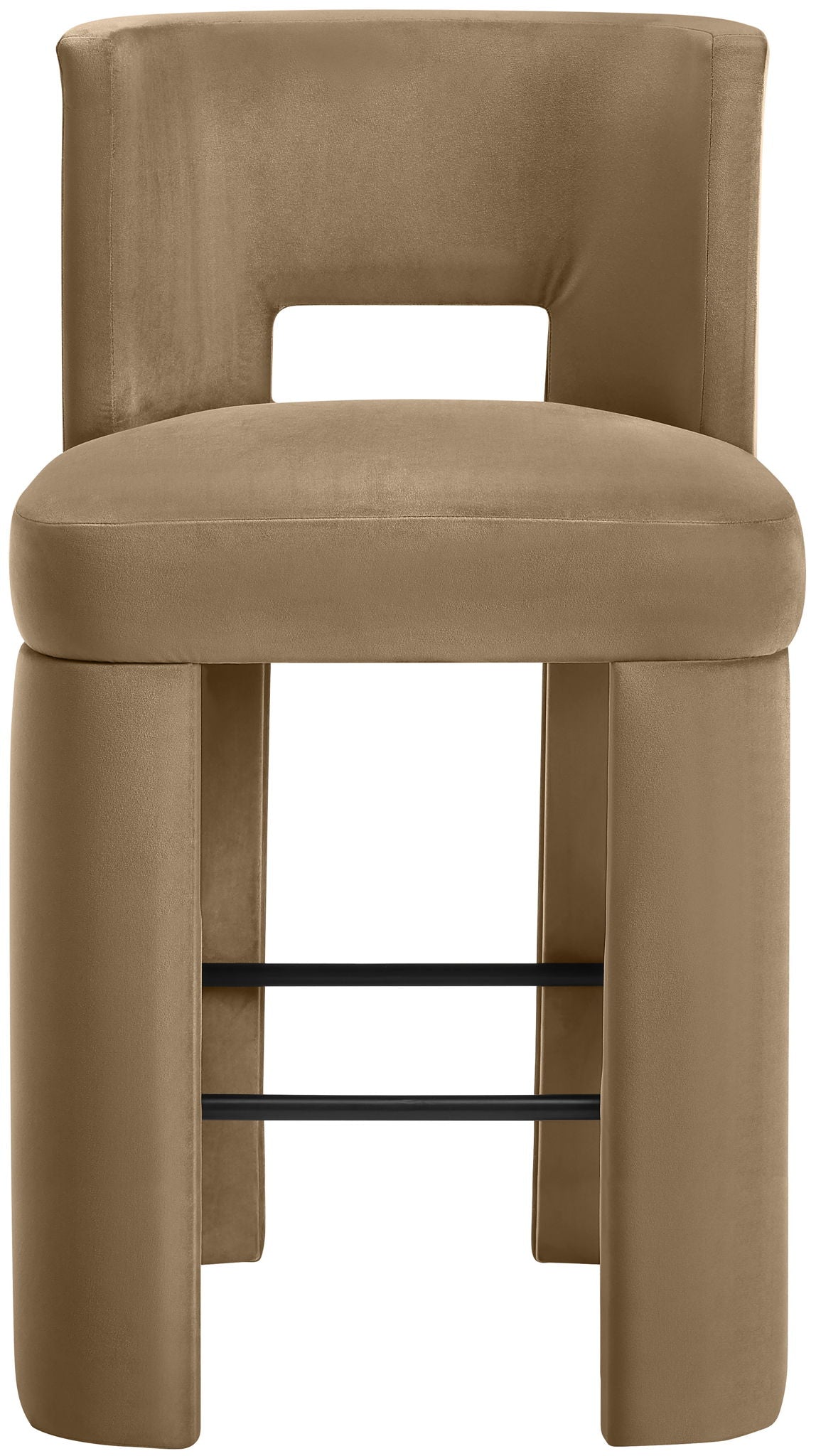 Zuno - Velvet Performance Fabric Upholstered Bar Stool (Set of 2)
