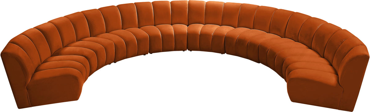 Infinity - 8 Piece Velvet Modular Sectional