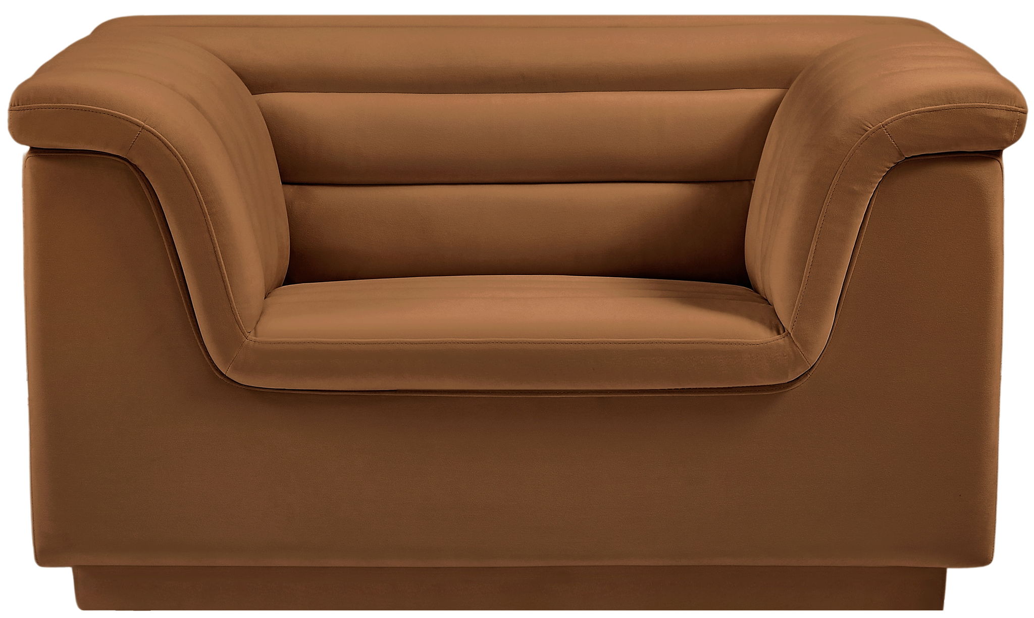 Cascade - Velvet Chair - Saddle