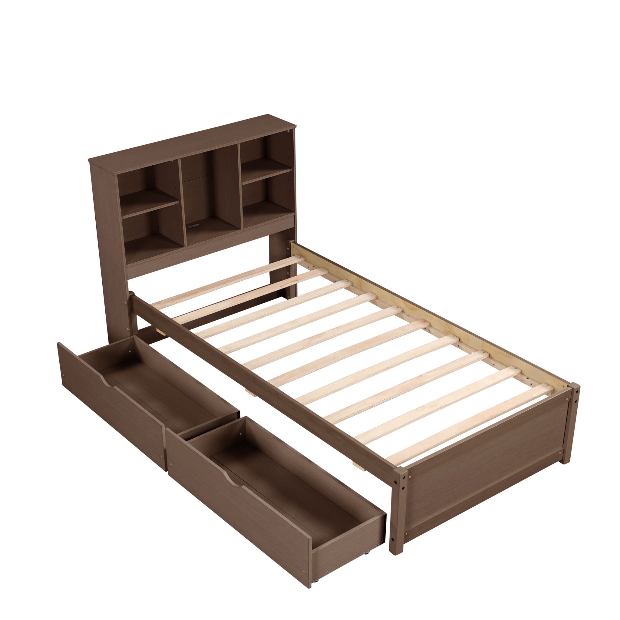 Bed Frame With Built In USB Port And 2 Drawers