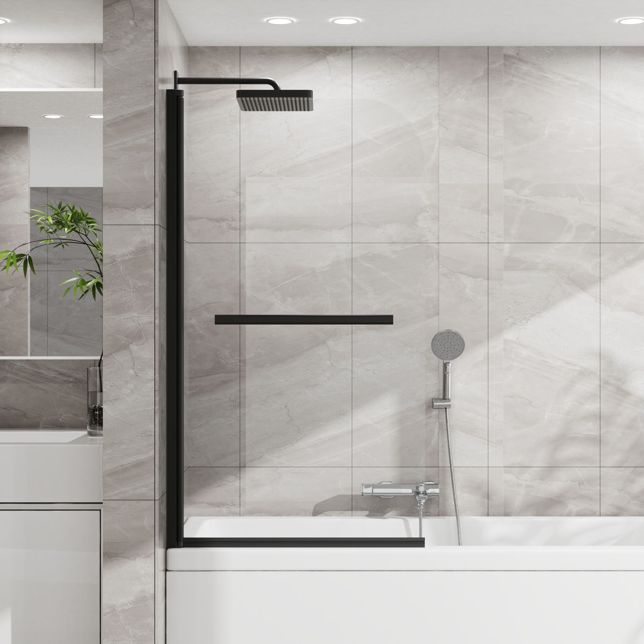 Goodyo - Frameless Bathtub Shower Door - Transparent