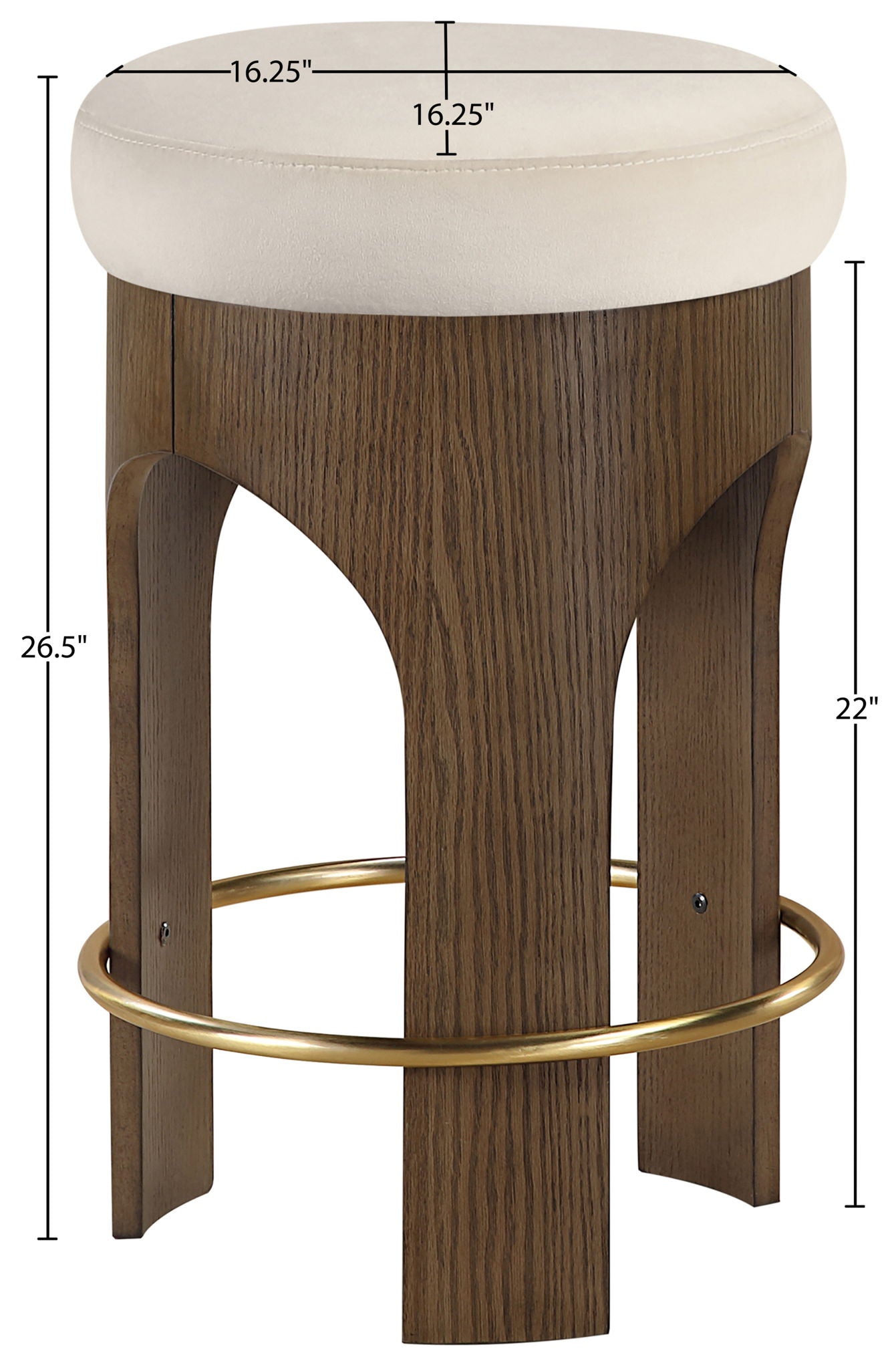 Bocceli - Counter Stool - Brown Base