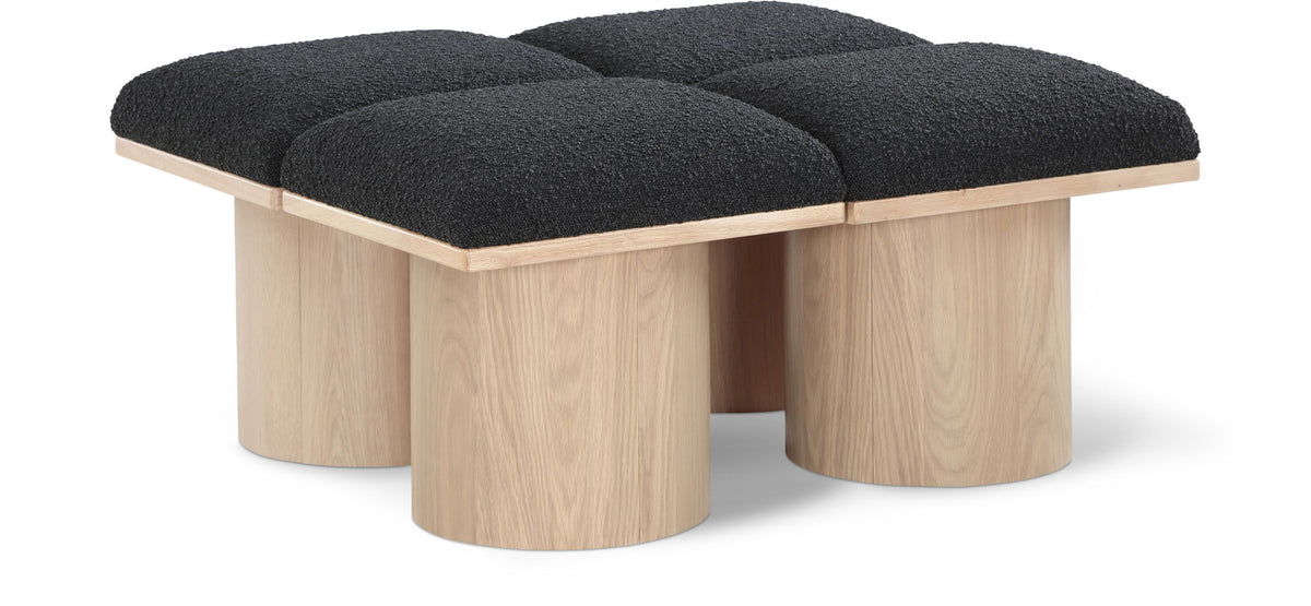 Pavilion - 4 Piece Modular Bench With Natural Base