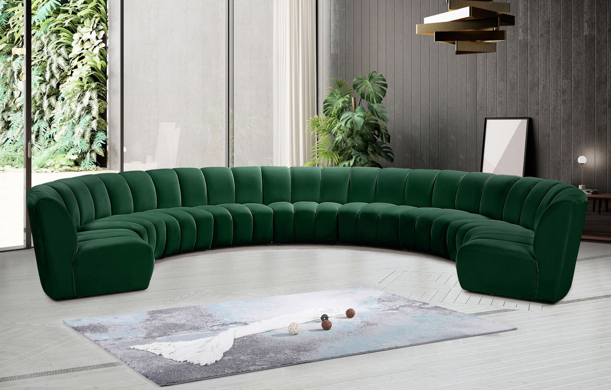 Infinity - 9 Piece Velvet Modular Sectional