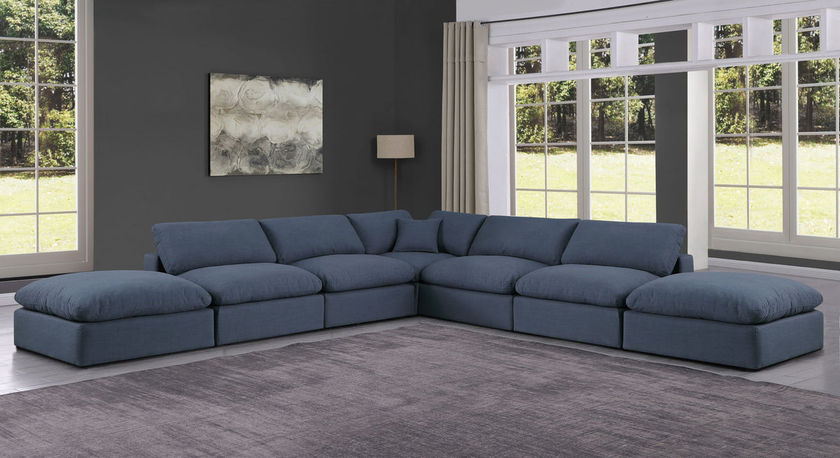Comfy - 7 Piece Linen Modular Corner Sectional