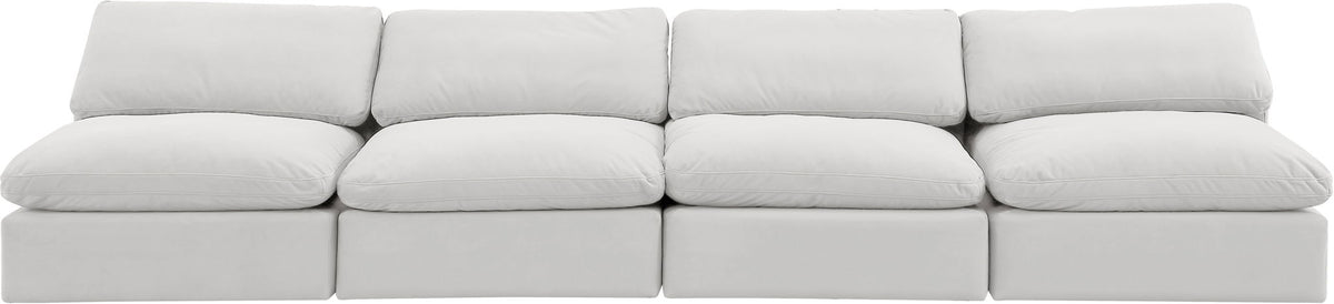 Comfy - Velvet Modular Armless Sofa 4 Seats