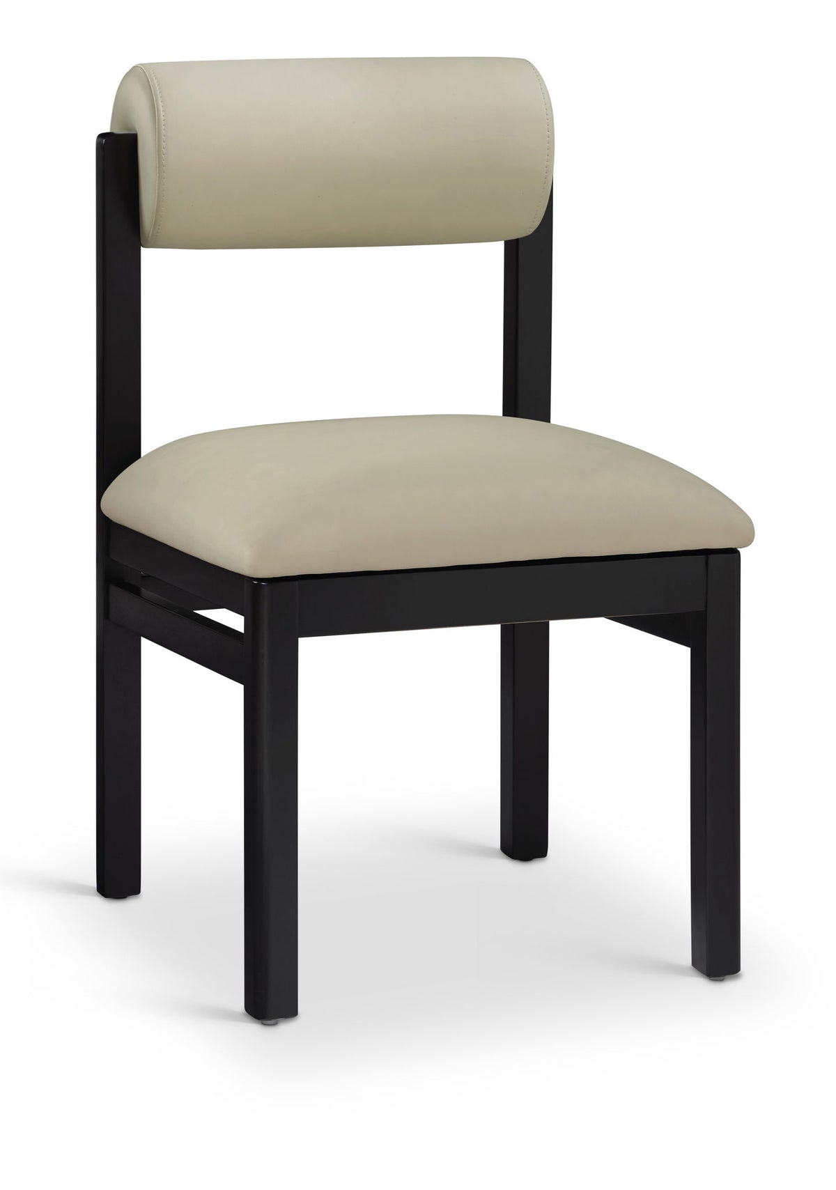 Roundhill - Faux Leather Dining Chair (Set of 2) - Black Frame