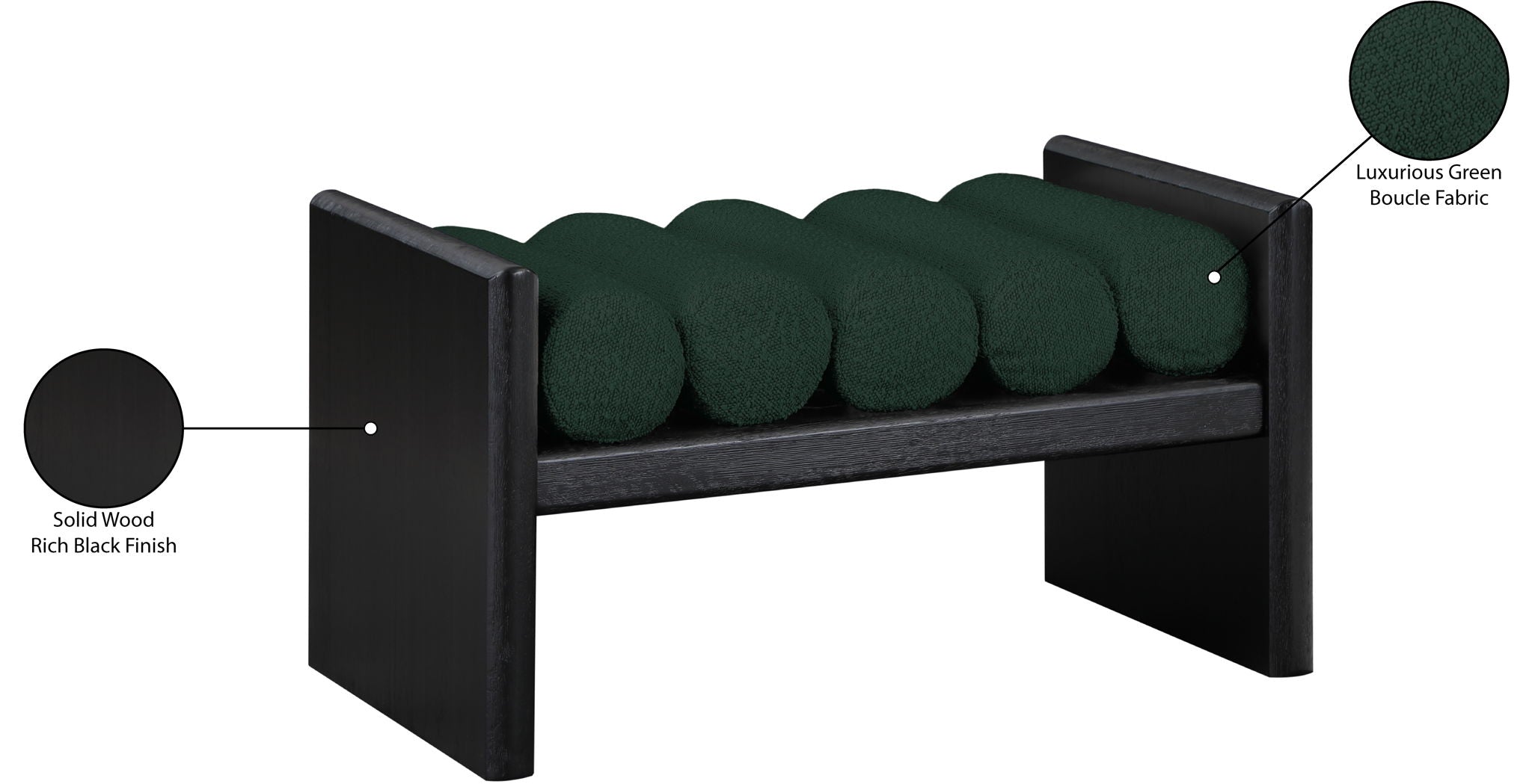 Waverly - Bench With Black Frame