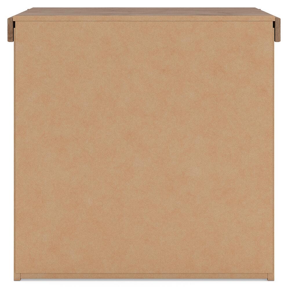 Savonport - Two Drawer Night Stand - White / Brown