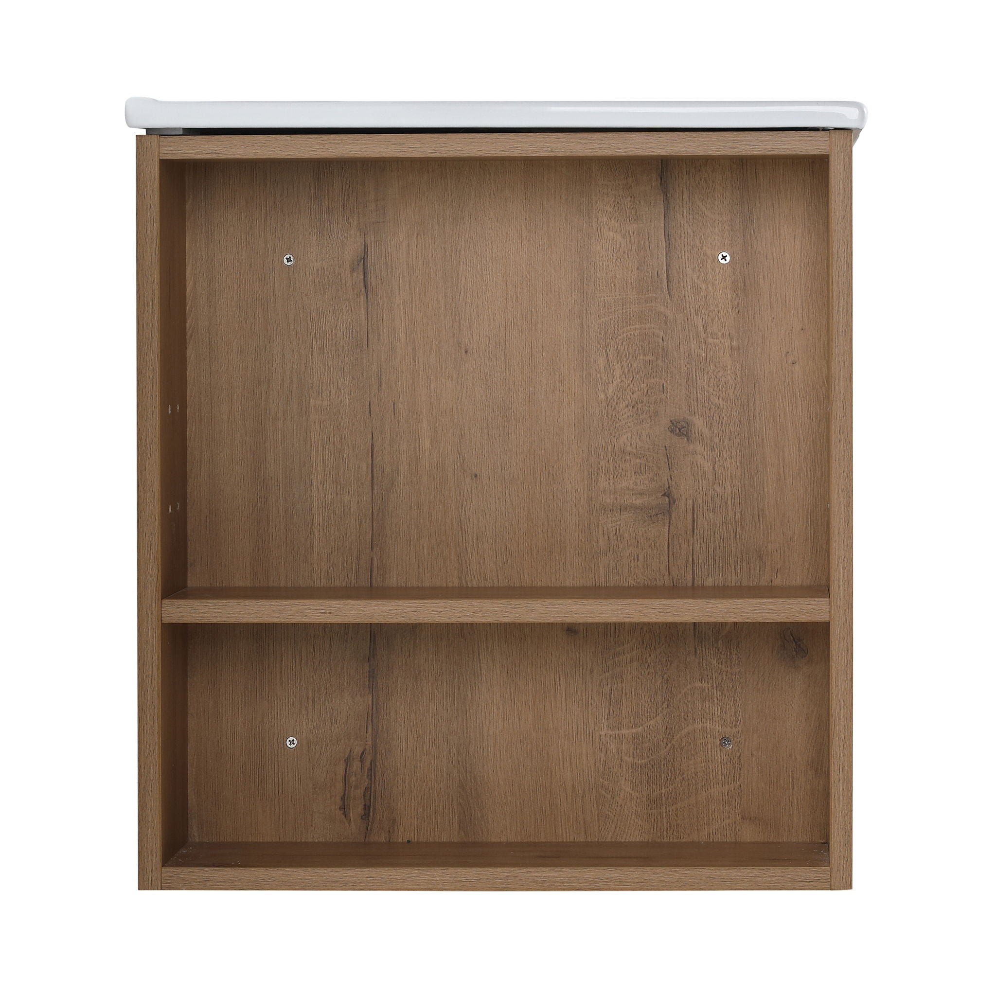 Wall Mounted Bathroom Vanity With Open Shelf, 29" Size (Vanity Only) - Imitative Oak