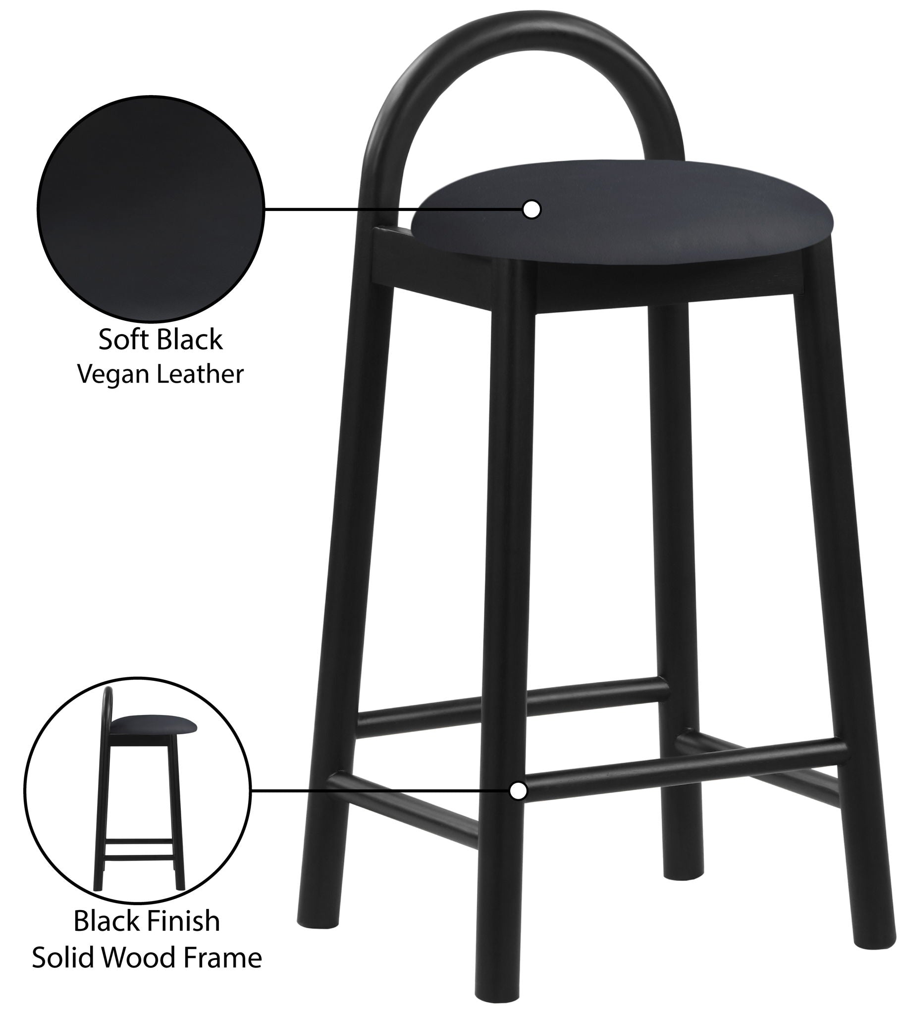 Calvin - Stool - Black Legs