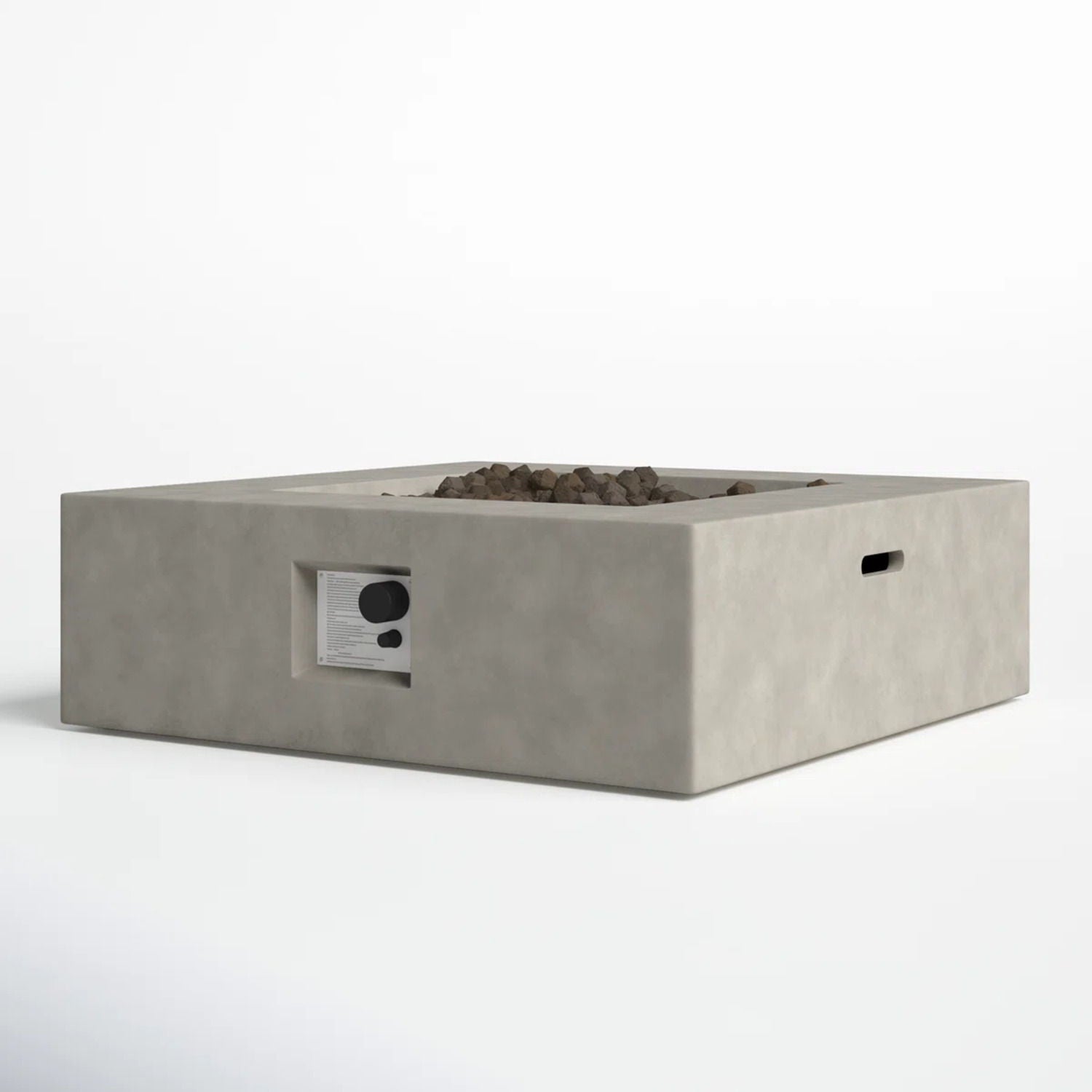 Outdoor Reinforced Fire Pit Table - Natural / Gray