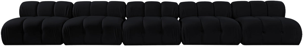 Orin - Velvet 5 Piece Modular Armless Sofa