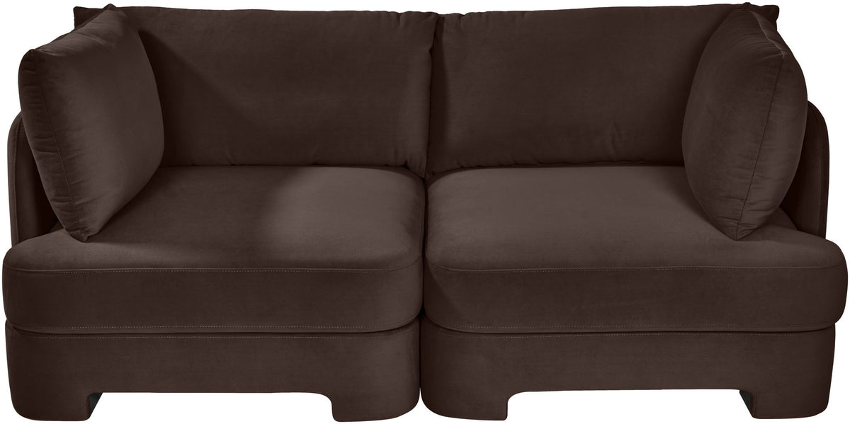 Hammond - Velvet Performance Fabric Upholstered 2 Piece Loveseat