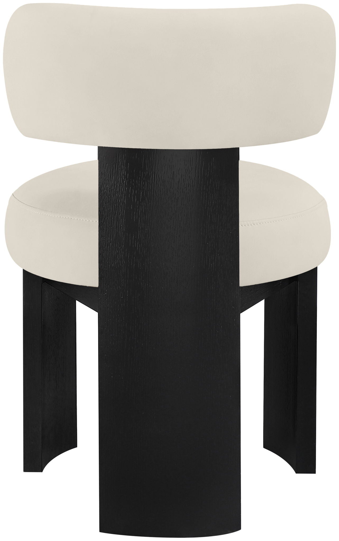 Atelier - Vegan Leather Upholstered Dining Chair (Set of 2) - Taupe / Painted Black