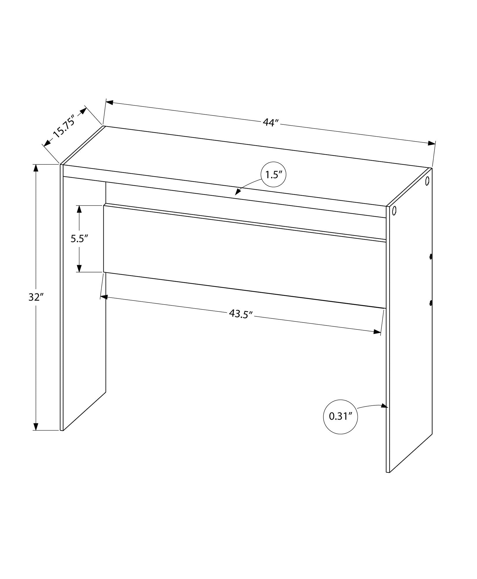 Accent Console Table For Entryway, Glossy Contemporary & Modern - White