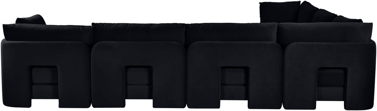 Hammond - Velvet Performance Fabric Upholstered 6 Piece Corner Sectional