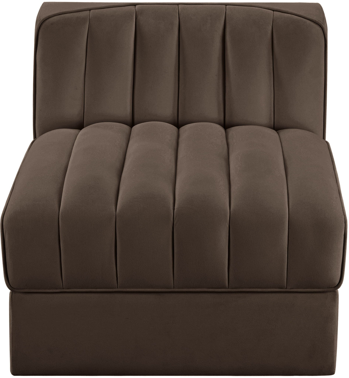 Rummi - Velvet Performance Fabric Upholstered Modular Armless Chair